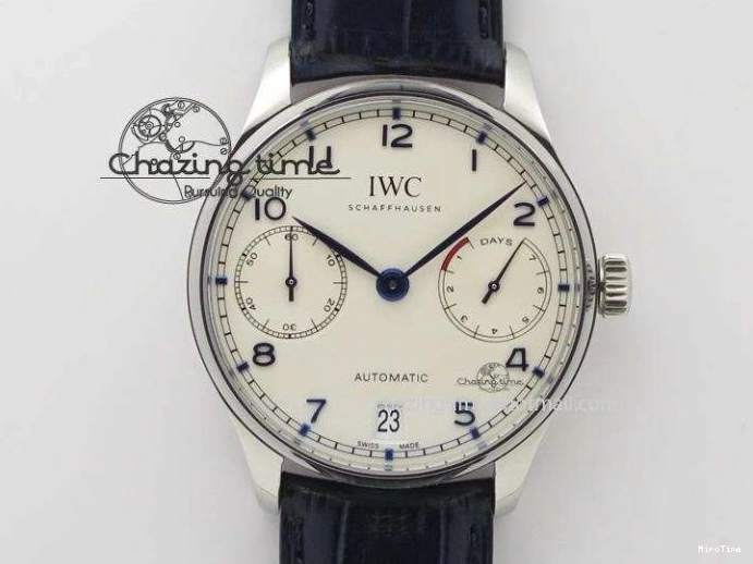 MIROTIME 0711 EasyCare Portuguese Real PR IW500705 ZF 1:1 Best Edition On Blue Leather Strap A52010 V 7310